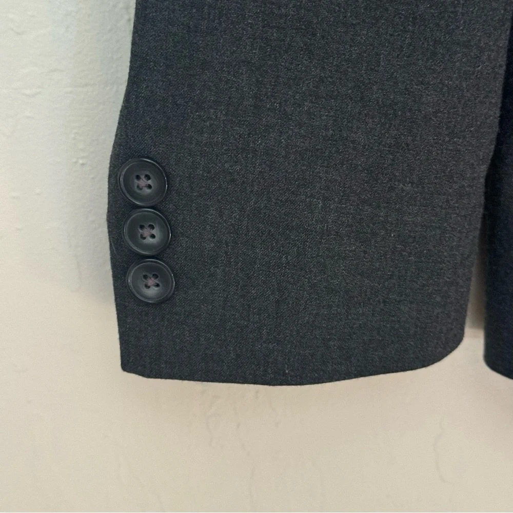 JOSEPH ABBOUD Boys 2 Button Blazer Charcoal Grey Wrinkle Resistant Size 14 - Picture 15 of 16